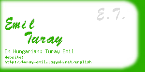 emil turay business card